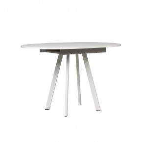 Стол ВВР Элип-2 Мрамор марквина белый/белый профиль